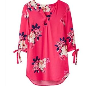 Joules Odelle Tunic in Raspberry Bircham Bloom